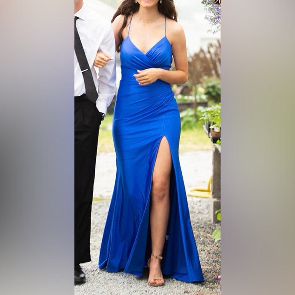 Camille La Vie Royal Blue Prom Dress